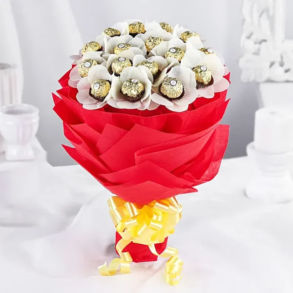 Golden Elegance Ferrero Rocher Bouquet