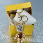 Sparkling Teddy Bear Crystal Keychain