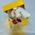 Royal Elephant Crystal Keychain