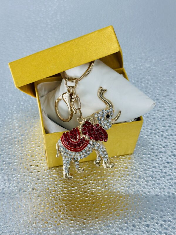 Royal Elephant Crystal Keychain