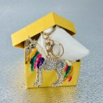 Magical Rainbow Unicorn Crystal Keychain